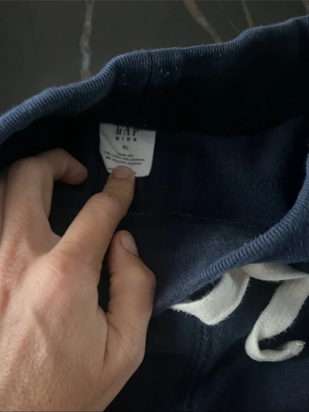 GAP Kids Navy Sweatpants with White Drawstring